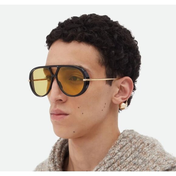 NEW BOTTEGA VENETA Drop Squared Sunglasses BV1436S 001
